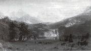 Albert Bierstadt Die Rocke Mountains France oil painting artist